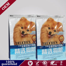 Customized Printed Pet Food Packing Standup Pouch Laminated Ziplock Bag with Clear Window Resealable